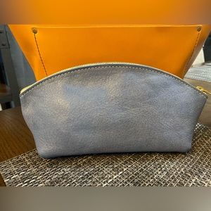 Portland Leather blue total eclipse makeup bag NEW